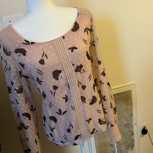 NWT- Lauren Conrad Floral Blouse - Pink